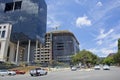 View of road with buildings under construction in Sandton - Johannesburg