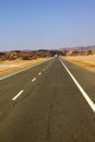 View of the road - Egypt stone desert Royalty Free Stock Photo