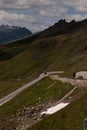 Road in green mountains in Alps Royalty Free Stock Photo