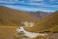 View with a road near Lindis valley, New Zealand Royalty Free Stock Photo