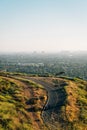 View of the road to Baldwin Hills Scenic Overlook, in Los Angeles, California
