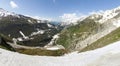 View of the road to the Grimsel Pass.
