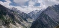 View from Roads of Zojila pass (11,000ft.) during the month of June.Melting snow and mountains