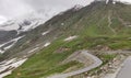 View from Roads of Zojila pass (11,000ft.) during the month of June.Melting snow and mountains