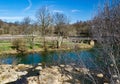 View of the Roanoke River, Tinker Creek and a Railroad Trestle