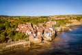 A view of Robin Hood`s Bay, a picturesque old fishing village on the Heritage Coast of the North York Moors