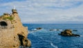 View of the Rocher de la Vierge, Biarritz, France