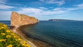 View on the Perce Rock from the Cap Mont-Joli, Perce, Quebec, Canada