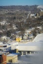 View of Rochester Minnesota from the Mayo Clinic Guggenheim building in winter Royalty Free Stock Photo