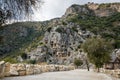 Rock-cut tombs in Myra, Turkey Royalty Free Stock Photo