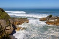 view of rock formation near Punakaiki, New Zealand Royalty Free Stock Photo