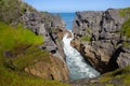 view of rock formation near Punakaiki, New Zealand Royalty Free Stock Photo