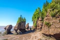 View at rock formations Bay of Fundy in Canada Royalty Free Stock Photo