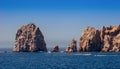 Cabo San Lucas / Mexico - August 13, 2007: View on the rock formations in the sea.