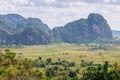 View of rock formations in Vinales Valley, Cuba Royalty Free Stock Photo
