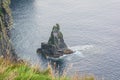 Rock in front of Cliffs of Moher, County Clare, Ireland Royalty Free Stock Photo