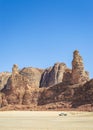 View of rock mountains at Saudi Arabia Alula Royalty Free Stock Photo