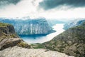 View From Rock Trolltunga - Troll Tongue In Norway