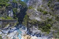 View of Rockfall Prevention Tunnel and Liwu River at Taroko National Park