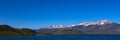 Panoramic, high-elevation view of the Colorado Rockies in spring