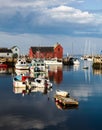 A view of Rockport Harbor in beautiful summer day Royalty Free Stock Photo