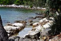 Rocky coast of Croatian Istria, Rovinj, Croatia