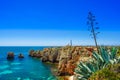 View on rocks called Farol da Ponta da Piedade - coast of Portugal, Algarve