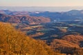 View from rocks of Sitno mountain towards south in Stiavnicke Vrchy