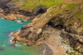 A view of rocks at Tintagel in Cornwall, UK