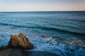 View of rocks and waves in the Pacific Ocean at El Matador State Royalty Free Stock Photo