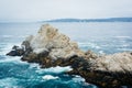 View of rocky coast at Point Lobos State Natural Reserve, in Car Royalty Free Stock Photo