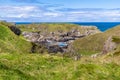 A view of the rocky coastline at Portknockie, Scotland Royalty Free Stock Photo