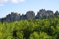 View of the rocky ridge Suche skaly in Bohemian Paradise, Czechia. Royalty Free Stock Photo