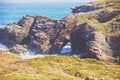 Rocky beach. As Catedrais beach. Galicia, Spain Royalty Free Stock Photo