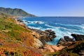 Rocky shoreline near Big Sur along the California coast, USA Royalty Free Stock Photo