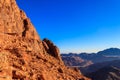 View of rocky Sinai mountains and desert in Egypt Royalty Free Stock Photo