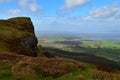 View of Roe Valley and Lough Foyle from Binevinagh mountain Derry Northern Ireland Royalty Free Stock Photo