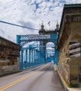 John A. Roebling Bridge. Cincinnati, OH. Royalty Free Stock Photo