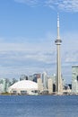 Rogers Centre and CN tower in Toronto downtown, Ontario, Canada Royalty Free Stock Photo