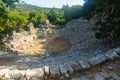 View of the Roman amphitheater in the city of Phaselis Royalty Free Stock Photo
