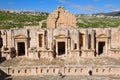 View at the roman amphitheater of Jerash in Jordan Royalty Free Stock Photo