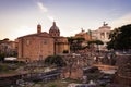 View of the Roman Forum, Ancient Roman ruins in Rome Royalty Free Stock Photo