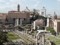 A view of the roman Forum from the Palatine Hill, Rome, Italy Royalty Free Stock Photo