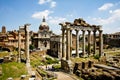 View of Roman Forum ruins Royalty Free Stock Photo