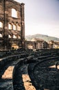 View of the Roman theater of Aosta, Italy