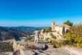 View of the Romanesque church of Santa Maria de Siurana, Tarragona, Catalunya, Spain. Copy space for text