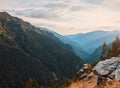 View at Romanian Carpathians with panoramic road Royalty Free Stock Photo