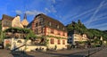 Romantic Beilstein on the Moselle River with Burg Metternich Castle Ruin in Evening Light, Rhineland-Palatinate, Germany Royalty Free Stock Photo