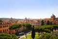 View of Rome from Altare della Patria. Chiesa Del Gesu. Italy