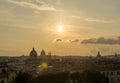 View of Rome from Capitoline Hill at Sunset Royalty Free Stock Photo